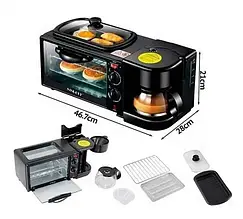 Мініпіч 3в1 MAXTOP XY-206, 4800w (кавомашина + духовка + гриль)