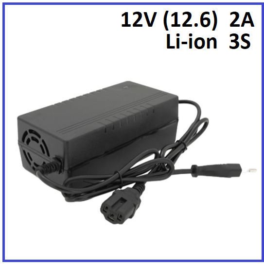 Зарядний пристрій Voltronic для Li-Ion 12V (12.6) 3S до 2A штекер 3-pin С13, фото 1