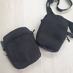 Модна спортивна унісекс сумка з логотипом у чорному кольорі