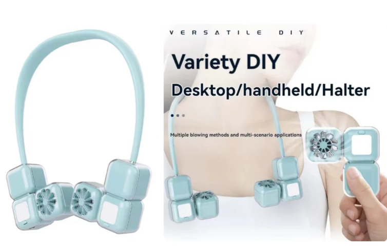 Шейний вентилятор Ice Cube Hanging neck fan AND LY-955, фото 1