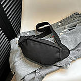 Поясна сумка бананка 10624 чорна, фото 2