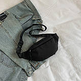 Поясна сумка бананка 10624 чорна, фото 5