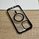 Чохол для iPhone 16 Pro Max з MagSafe прозорий з чорними бортиками, ударостійкий TPU Anti-Drop - фото 1 - id-p2678565730