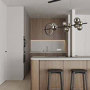 Чорна 120см люстра на 10 ламп "Bubbles" (918-LP267-10 BK+BK), фото 2