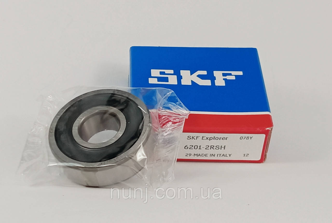 Підшипник 6201-2RS SKF (180201) розміри: 12*32*10 кульковий радіальний закритий, фото 1