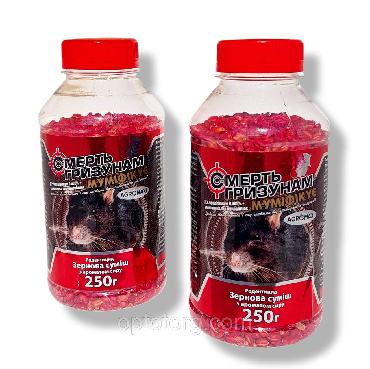 Смерть Гризунів зернова суміш від мишей і щурів 250 г ПЕТ, фото 1
