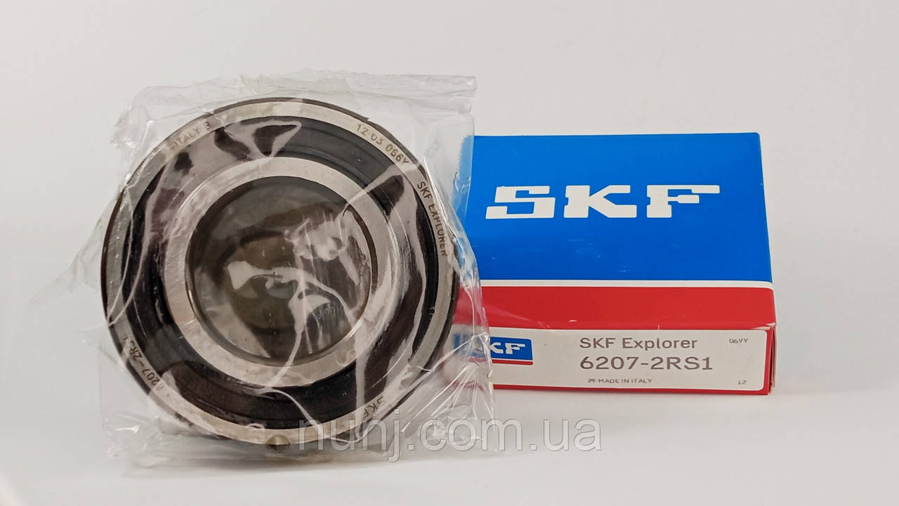 Підшипник 6207-2RS SKF (180207) розміри: 35*72*17 кульковий радіальний закритий, фото 1