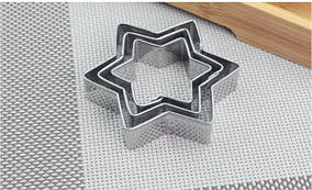 Набір вирубок з нержавіючої сталі Зірка ( 3 шт ) Розпродаж!