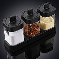 Органайзер для спецій на 3 ємності 0,4 л Соло ( шт ) ТРЕНД!