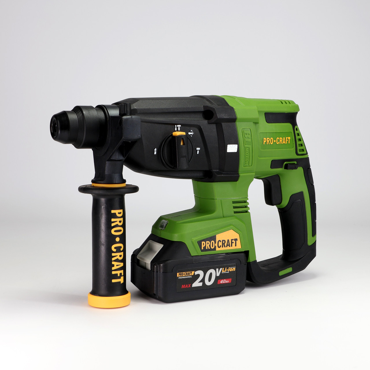 Акумуляторний безщітковий перфоратор Procraft PHA40 (2.6 Дж, 2 АКБ 20В на 4 Ач та ЗП, в кейсі) Прокрафт PHA40, фото 1