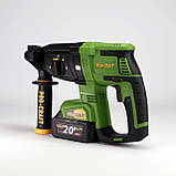 Акумуляторний безщітковий перфоратор Procraft PHA40 (2.6 Дж, 2 АКБ 20В на 4 Ач та ЗП, в кейсі) Прокрафт PHA40, фото 3