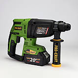 Акумуляторний безщітковий перфоратор Procraft PHA40 (2.6 Дж, 2 АКБ 20В на 4 Ач та ЗП, в кейсі) Прокрафт PHA40, фото 2