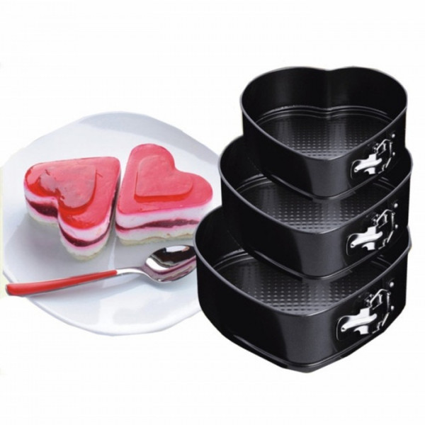 Набір роз’ємних форм з антипригарним покриттям Серце міні ( 3 шт ) ТРЕНД!