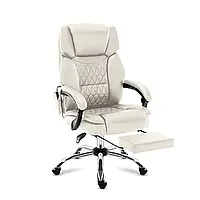 Крісло офісне з масажем Mark Adler Boss 6.0 Beige тканина