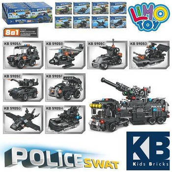 Конструктор Поліція, транспорт, від 92 деталей KB5905 G-Rich