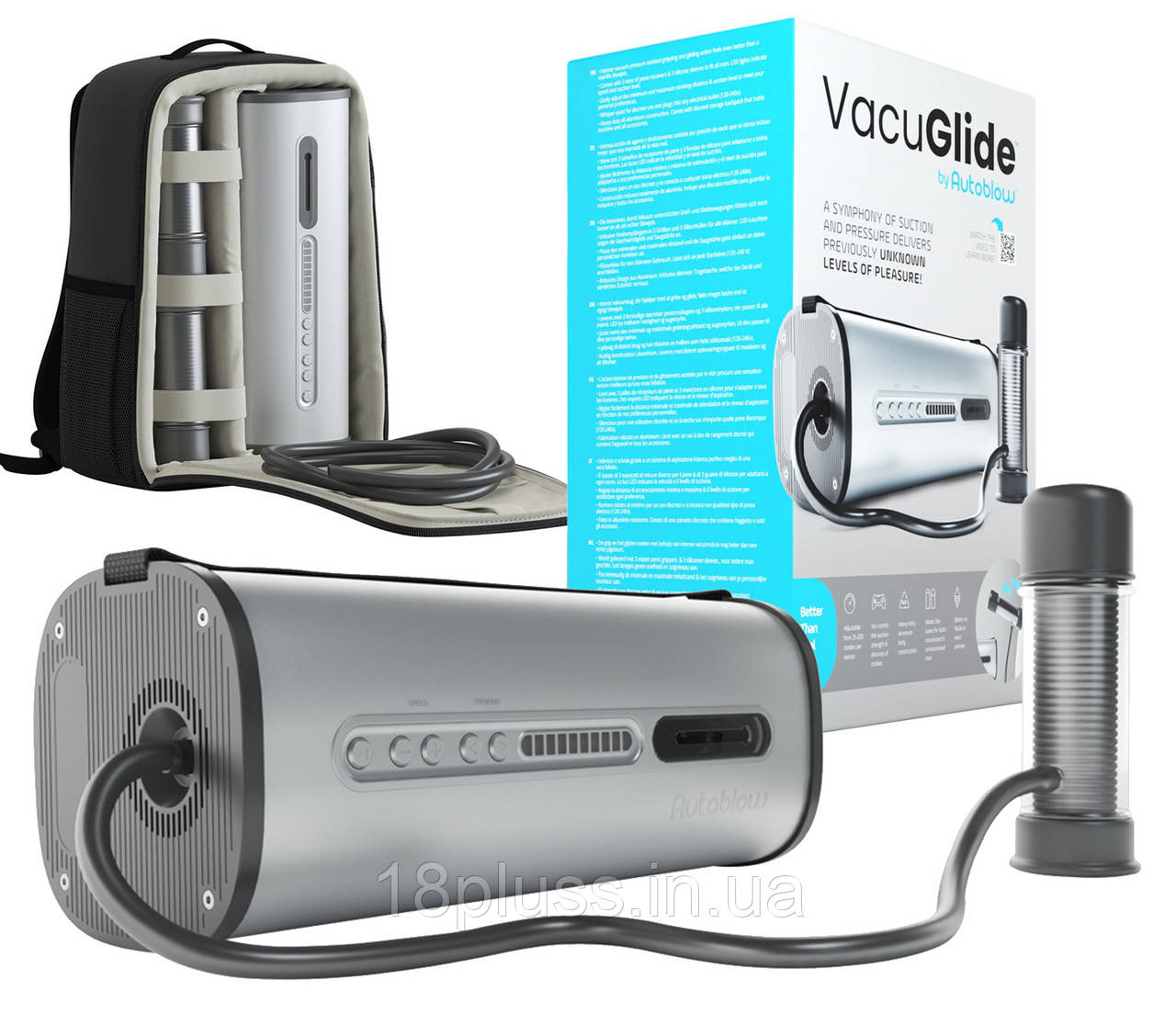 Автоматичний вакуумний мастурбатор Autoblow VacuGlide - до 200 всмоктуючих імпульсів за хвилину, фото 1