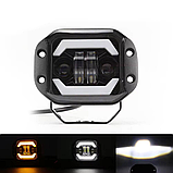 Led фара ближнього та далекого світла з функцією ДХО та повороту 40w 12-36v (122*92*53 мм), фото 4