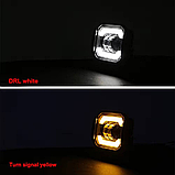 Led фара ближнього та далекого світла з функцією ДХО та повороту 40w 12-36v (122*92*53 мм), фото 6