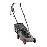 Електрична газонокосарка INTERTOOL DT-2260, газонокосарка 1.2 кВт, косарка з шириною захвату 320 мм riven, фото 6