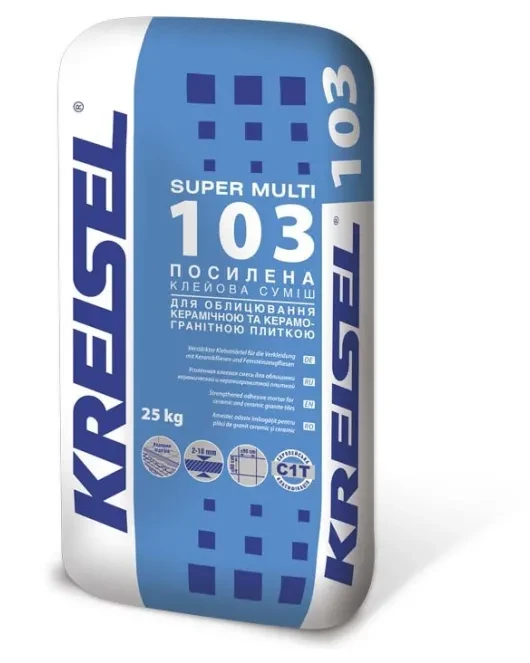 Клей для плитки морозостійкий посилений 103 Supermulti Кreisel (25кг), фото 1