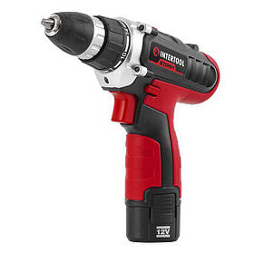 Акумуляторний дриль-шуруповерт, Li-Ion 12В, 18Nm INTERTOOL WT-0321, Потужний шуруповерт riven