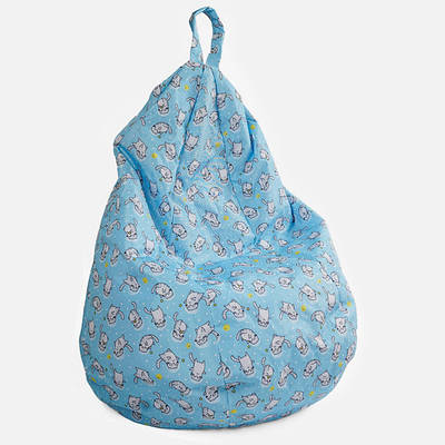 М'яке крісло мішок груша Котики / Безкаркасні дитячі меблі для релаксу Змінює форму сидіння Оксфорд чохол