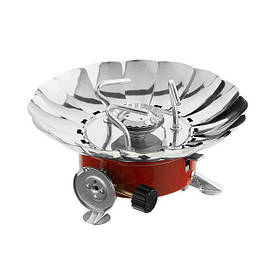 Пальник газовий туристичний із захистом від вітру INTERTOOL GS-0011 riven