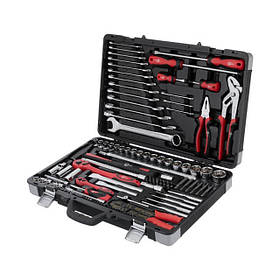 Професійний набір інструментів INTERTOOL ET-7145 з головками 1/4" та 1/2", ящик з інструментами 145 предметів riven