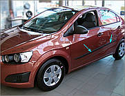 Молдинги на двері для Сhevrolet Aveo T300 2011-2017