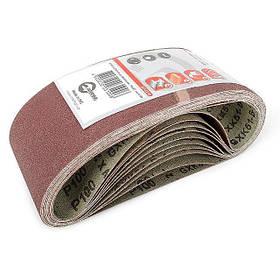 Стрічка шліфувальна 75*457 мм, зерно 100, уп. 10 шт INTERTOOL BT-0310 riven