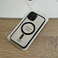 Чохол для iPhone 12 Pro з MagSafe, прозорий TPU з чорними бортиками та захистом камери лінзами