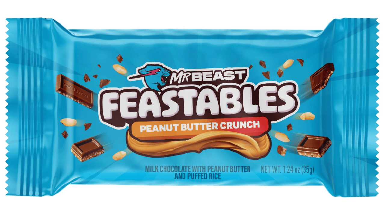 Шоколад Feastables Mr Beast Bar Peanut Butter Crunch 35г, фото 1