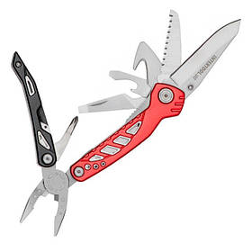 Мультінструмент 180 мм, 11 в 1 INTERTOOL HT-0542, Мультитул з ножем і пилкою, Багатофункціональний ніж riven