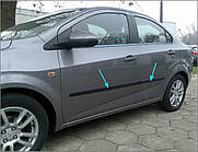 Молдинги на двері для Сhevrolet Aveo T300 седан 2011-2017