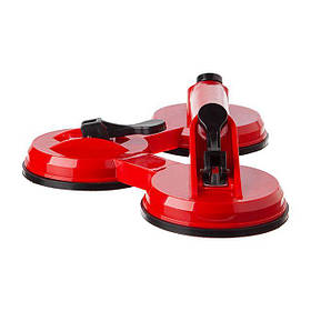 Тримач-присоска для скла потрійний 3*120мм max 160кг INTERTOOL HT-7103, Потрійна присоска для скла riven