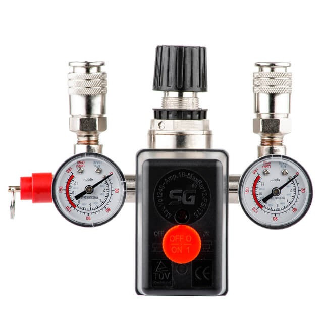 Пресостат в зборі (пресостат, редуктор, 2 манометри) INTERTOOL PT-9094 Пресостат riven, фото 1