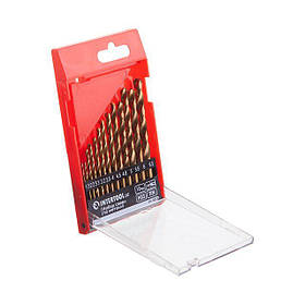 Набір свердел по металу DIN338 HSS, 13 шт (1.5 - 6.5), покриття - Ti INTERTOOL SD-0013 riven