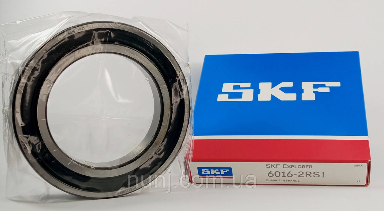 Підшипник 6016-2RS SKF (180116) розміри: 80*125*22 кульковий радіальний закритий, фото 1