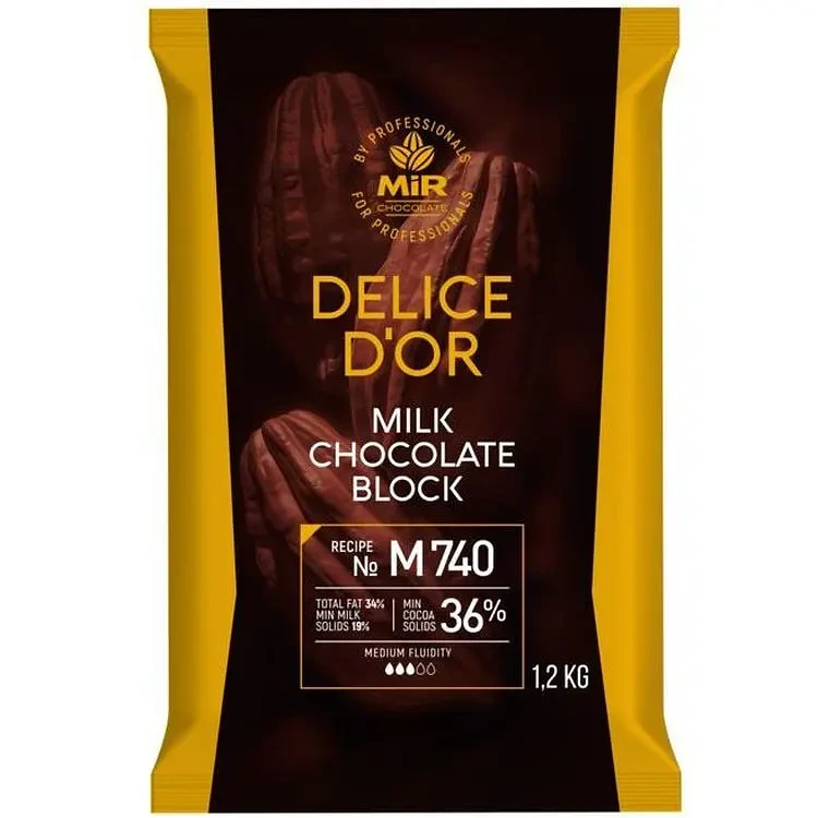 Шоколад молочний М730 DELICE D'OR блок (1,2 кг), фото 1
