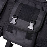 Сумка чохол для зброї N136 138 см рюкзак збройовий чорний, фото 8