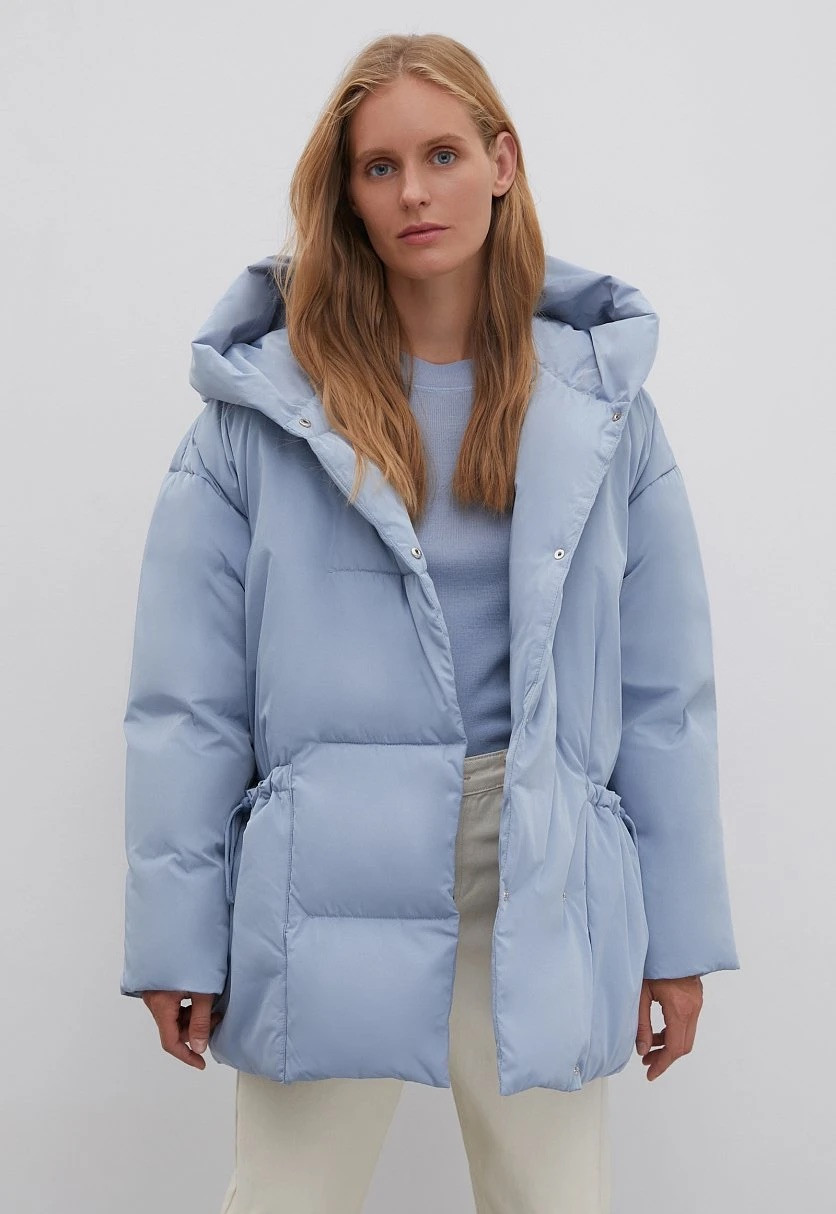 Подовжений жіночий пуховик oversize Finn Flare FWB11024-124 блакитний XL/2XL, фото 1