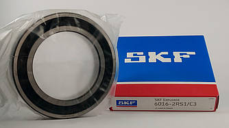 Підшипник 6016-2RS-C3 SKF (70-180116) розміри: 80*125*22 кульковий радіальний закритий