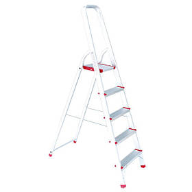 Стрем'янка з алюмінію, 5 сходинок, висота до платформи - 1065 мм INTERTOOL LT-1005 riven