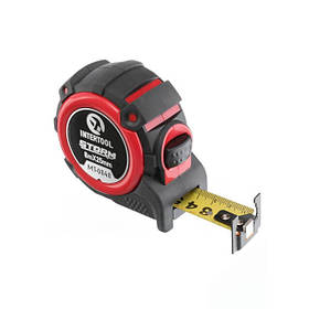 Рулетка з металевим полотном, 8м * 25мм, двостороння шкала, нейлонове покриття, двосторонній зацеп з магнітом, riven