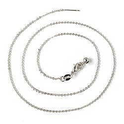 Ланцюжок протяжка на шию мідний 1,3 мм 45 см карабін 10 мм 1 шт. Платина