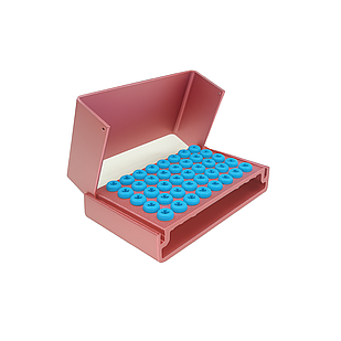 Підставка УНІВЕРСАЛЬНА для борів 40 отв. РОЖЕВА, алюмінієва, з силіконовими вставками