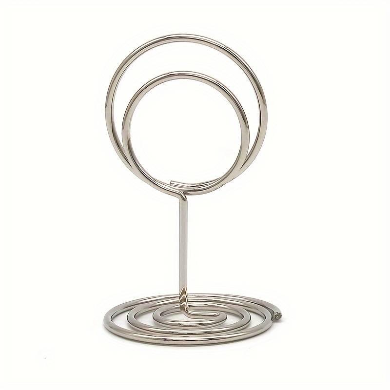 Підставка для карток розсадки гостей, цінникотримач Leeseph 10шт срібло MV039