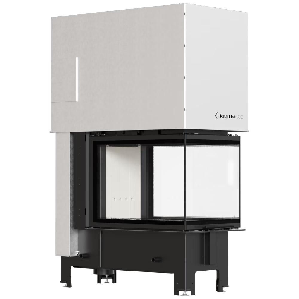 Сталева тристороння камінна топка Kratki REGNOR 500/700 8 кВт Камін гільйотина REGNOR