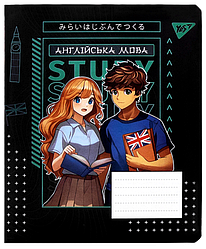 Зошит предметний, 48 аркушів, лінія, YES АНГЛІЙСЬКА МОВА "Anime" 767474