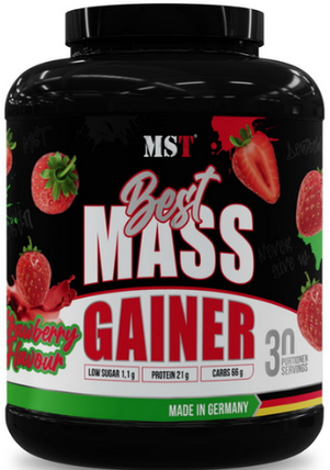Висококалорійні гейнери MST Best Mass Gainer 3 кг полуниця, фото 1